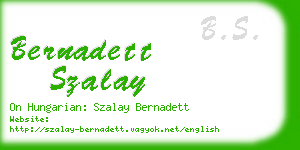 bernadett szalay business card